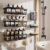 Veken Adhesive Shower Caddy 6-Pack, Large Capacity Bathroom Organizers and Storage, Rustproof Shelves Rack with Soap Holder, No Drilling Wall-Mounted Kitchen & Home Decor, Bath Decor&Essentials, Black